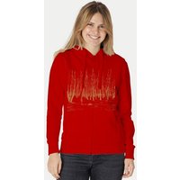 Peaces.bio - handbedruckte Biomode Zip-Hoodie Woodland Damen