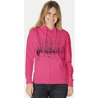 Peaces.bio - handbedruckte Biomode Zip-Hoodie Woodland Damen