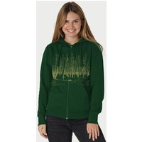 Peaces.bio - handbedruckte Biomode Zip-Hoodie Woodland Damen