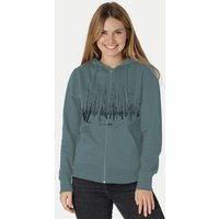 Peaces.bio - handbedruckte Biomode Zip-Hoodie Woodland Damen