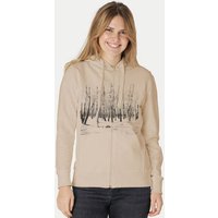 Peaces.bio - handbedruckte Biomode Zip-Hoodie Woodland Damen