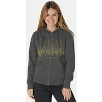 Peaces.bio - handbedruckte Biomode Zip-Hoodie Woodland Damen