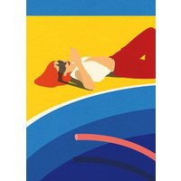 Photocircle Poster / Leinwandbild - Viktoria At The Pool