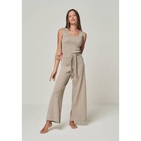 YOU LOOK PERFECT Merino Loungewear Set "Stricktop Blossom & weite Strickhose Bailey"