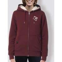 little kiwi Damen Hoodie, "Eingerahmt", Navy, Burgundy