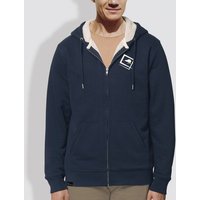 little kiwi Herren Hoodie, "Eingerahmt", Navy, Burgundy