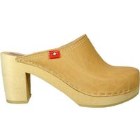 Klox New York - High Heel Holzclog mit pflanzlich gegerbtem Leder