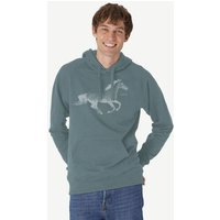 Peaces.bio - handbedruckte Biomode Bio-Herren-Kapuzensweater Horsepower