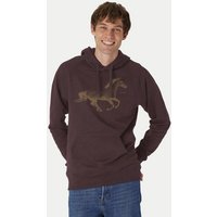 Peaces.bio - handbedruckte Biomode Bio-Herren-Kapuzensweater Horsepower