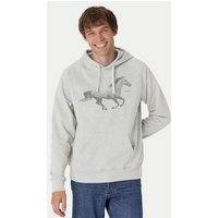 Peaces.bio - handbedruckte Biomode Bio-Herren-Kapuzensweater Horsepower