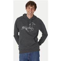 Peaces.bio - handbedruckte Biomode Bio-Herren-Kapuzensweater Horsepower