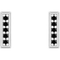 Eppi Minimalistische Ohrringe mit schwarzen Diamanten Ismail