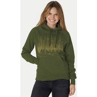Peaces.bio - handbedruckte Biomode Damen Hoodie Woodland