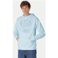 Peaces.bio - handbedruckte Biomode Bio-Herren-Kapuzensweater "Weltenesche"