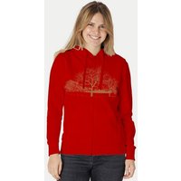 Peaces.bio - handbedruckte Biomode Zip-Hoodie Landscape Damen