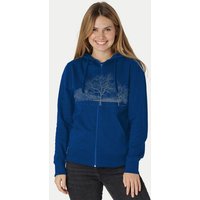 Peaces.bio - handbedruckte Biomode Zip-Hoodie Landscape Damen