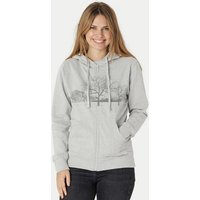 Peaces.bio - handbedruckte Biomode Zip-Hoodie Landscape Damen