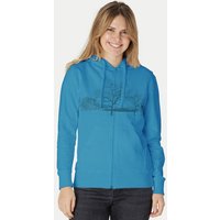 Peaces.bio - handbedruckte Biomode Zip-Hoodie Landscape Damen