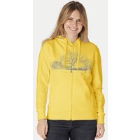 Peaces.bio - handbedruckte Biomode Zip-Hoodie Landscape Damen