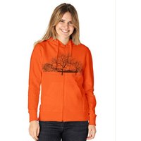 Peaces.bio - handbedruckte Biomode Zip-Hoodie Landscape Damen
