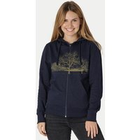 Peaces.bio - handbedruckte Biomode Zip-Hoodie Landscape Damen