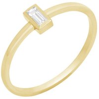 Eppi Minimalistischer Goldring mit Baguette Saphir Avice