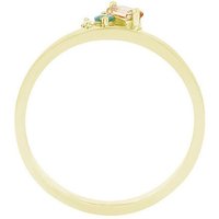 Eppi Cluster-Ring aus Gold mit Citrin, Smaragd und einem Diamanten Dalit