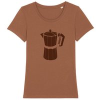 Spangeltangel Damen-Shirt "Kaffee Addict" bedruckt, Siebdruck, Bio-Baumwolle, Frauen