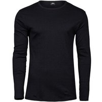 TeeJays Herren Langarm Shirt Taillierter Schnitt geschnitten Rundhals Bio - Baumwolle bis 3XL
