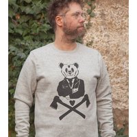 päfjes Bruno Bär - Fair Wear Unisex Sweater - Heather Grey