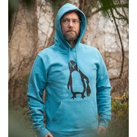päfjes Pinguin Paul - Fair Wear Bio Unisex Hoodie / Kapuzenpulli - LightAzur