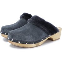 CLARA - flexible Sohle mit kuscheligem Fellrand - Premium Holz Clogs von me&myClogs - low heel