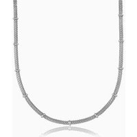 ELEKTROPULLI Coole Kette mit feiner Struktur in Gold und Silber in ca. 47 x 3mm