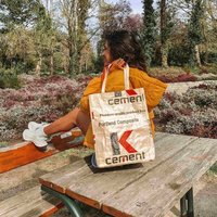 REFISHED fair fashion Tasche 'BUSINESS BAG' - upcycelte Zementsäcke
