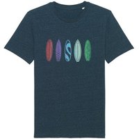 Spangeltangel Surfboard T-Shirt, Siebdruck, Irisdruck, Herrenshirt, Bio-Baumwolle bedruckt