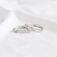 Eppi Silberne Ohrreifen mit Lab Grown Diamanten Veeti