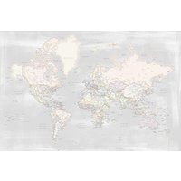 Photocircle Wandbild / Poster / Leinwand - Detailgetreue Weltkarte