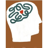 Photocircle Wandbild / Poster / Leinwand - Poster with silhouette of person and flower