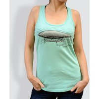 little kiwi Damen Tank Top, "Dirigeable", Grün - Mid Heather Green