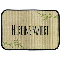4betterdays Fußmatte | 'Hereinspaziert' | 40 x 60 cm | Sisal | Naturlatex