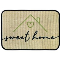 4betterdays Fußmatte | 'sweet home' | 45 x 75 cm | Sisal | Naturlatex