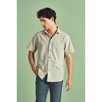 Hempage Herren Kurzarm Hemd Hanf Baumwolle (Bio)