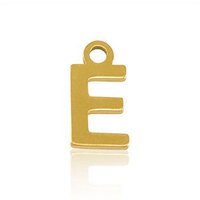 ELEKTROPULLI Feine Ohrringe mit Initial Anhänger (ca. 25 mm + 9 x 5 mm)