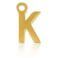 ELEKTROPULLI Feine Ohrringe mit Initial Anhänger (ca. 25 mm + 9 x 5 mm)