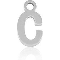 ELEKTROPULLI Feine Ohrringe mit Initial Anhänger (ca. 25 mm + 9 x 5 mm)