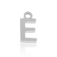 ELEKTROPULLI Feine Ohrringe mit Initial Anhänger (ca. 25 mm + 9 x 5 mm)