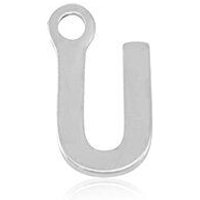 ELEKTROPULLI Feine Ohrringe mit Initial Anhänger (ca. 25 mm + 9 x 5 mm)