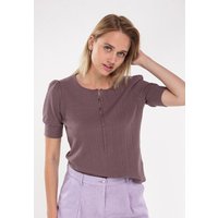 Alma & Lovis Blusenshirt aus feinem Rippen-Jersey | Rib Henley