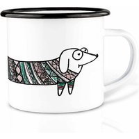 Emailletasse »Werner« von LIGARTI | 300 oder 500 ml | handveredelt in Deutschland | Cup, Kaffeetasse, Emaillebecher, Camping Becher