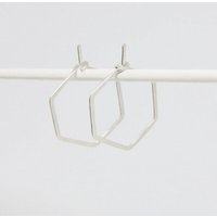 BELLYBIRD Jewellery CREOLEN - Hexagon, gehämmert, S/M/L